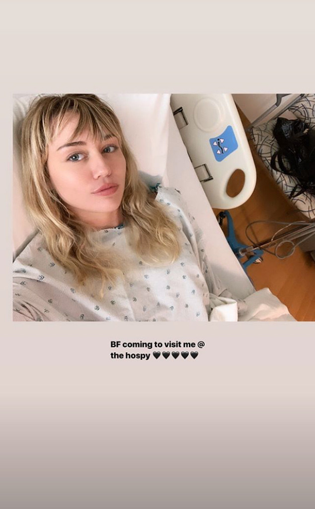 Miley Cyrus, Hospital, Cody Simpson, Instagram